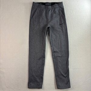 Nike Therma Fit Sweatpants Mens S Gray Fleece Open Hem 932253